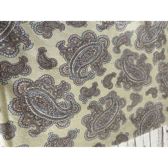 Ralph Lauren Standard  Studio Paisley Yellow Cotton Pillowcases PAIR - Picture 2 of 6